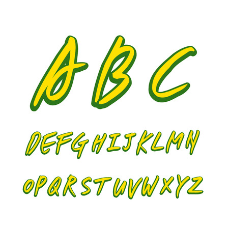 Vector fonts / Handwritten calligraphyのイラスト素材