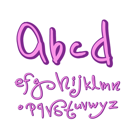 Vector fonts / Handwritten calligraphyのイラスト素材