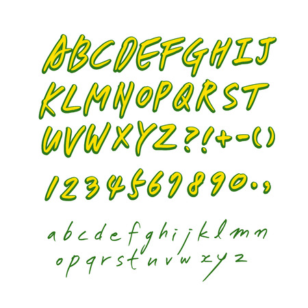 Vector fonts / Handwritten calligraphyのイラスト素材