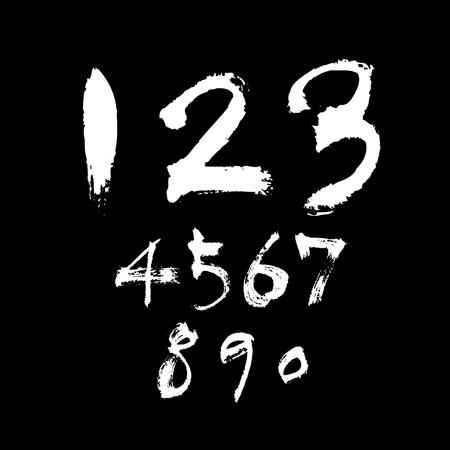 Vector fonts. Handwritten calligraphyのイラスト素材