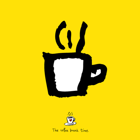 Cafe poster, sketchy coffee illustration vector illustration.のイラスト素材