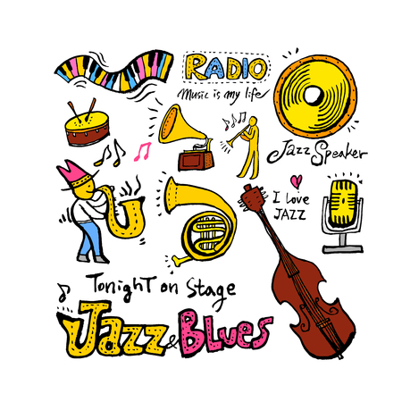 concert poster / Sketchy music illustration - vectorのイラスト素材