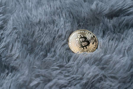 crypto currency business. golden bitcoin, conceptual image for crypto currency digital currency, bitcoinの写真素材