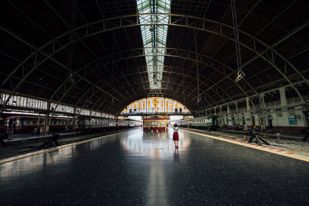 Hua lamphong train station, Bangkok, Thailand .のeditorial素材