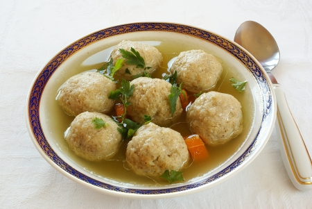 Matzo  Matzah  balls soup                   の写真素材
