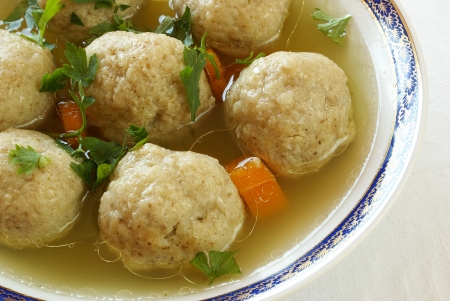 Matzo  Matzah  balls soup                   の写真素材