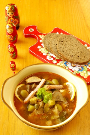 Solyanka - Russian soup                           の写真素材