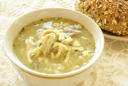 Polish tripe soup ("Flaki")                   の写真素材