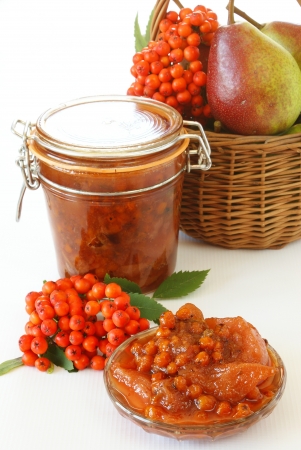 Pear and rowan berries jam                 の写真素材