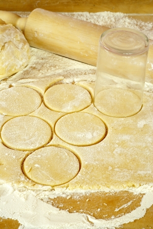 Preparing cookies                   の写真素材