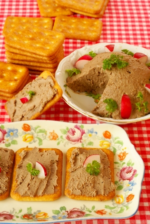 Homemade chicken liver pate                の写真素材