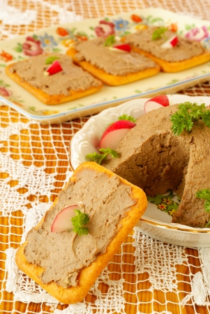 Homemade chicken liver pate                  の写真素材