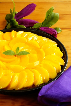 Peach tart                     の写真素材