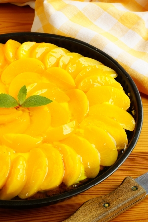 Peach tart                       の写真素材