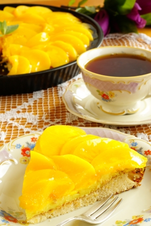 Peach tart                     の写真素材