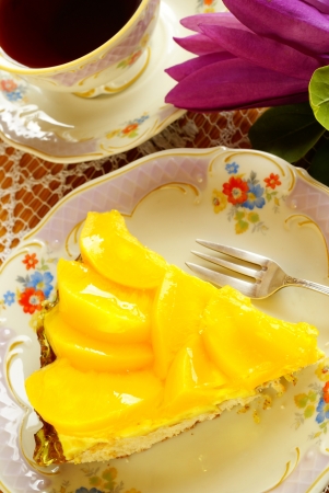 Peach tart                の写真素材