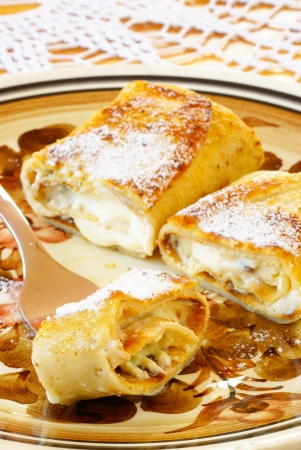 Blintzes (cheese pancakes)              の写真素材