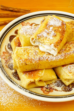 Blintzes (cheese pancakes)                 の写真素材
