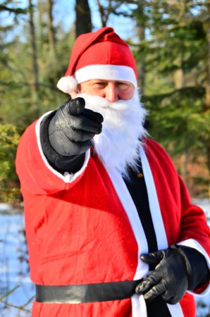 Santa Claus in forestの写真素材