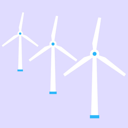 wind turbine icon. flat design style. windmill silhouette. simple icon. Modern flat icon in stylish...
