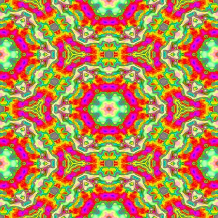 Abstract floral kaleidoscope pattern for background seamless mosaic