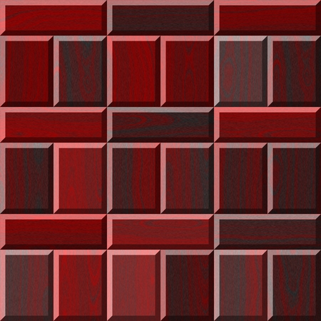 Seamless red illustration of wooden parquet flooringの写真素材
