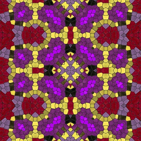 Abstract seamless texture of mosaic kaleidoscope pattern for backgroundの写真素材