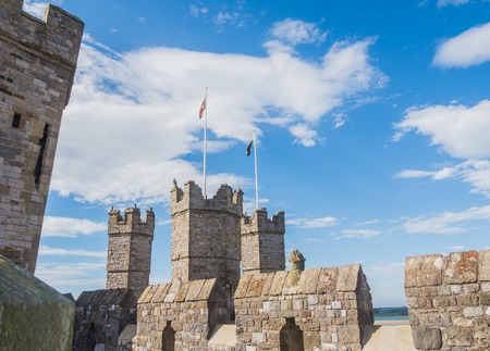 Caernarfon Castle, North Walesのeditorial素材