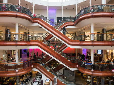 Princes Square shopping mall in Glasgow.のeditorial素材