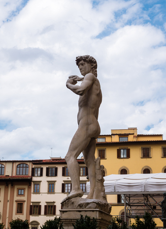 David by Michelangelo in Florence, Italyの写真素材