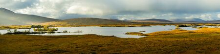 Lochan Na H-Achlaise and Rannoch Moor in Glen Coeの写真素材