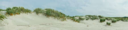 Panoramic view over the dunes of Ameland, Holland