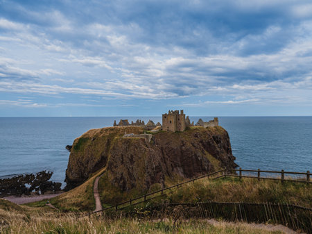 Dunnottar Castle in Aberdeenshire, Scottlandの写真素材