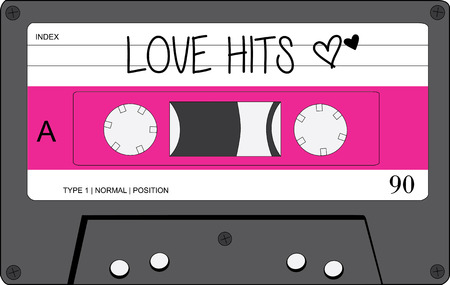 old song from tape cassetteのイラスト素材