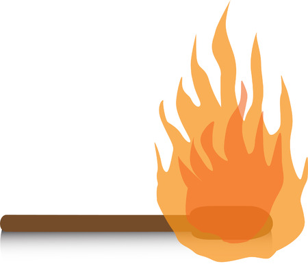 matchstick on fireのイラスト素材