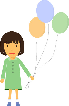 happy little girl のイラスト素材