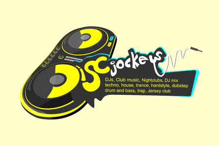 DJs Discjockeys Vector Player Controller cdjのイラスト素材