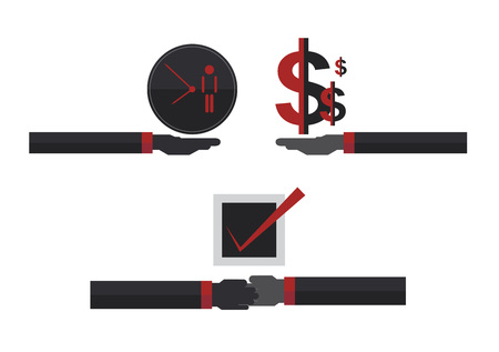 business hand good deal success conceptのイラスト素材