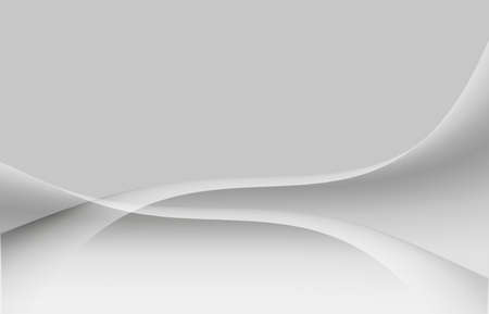 Light white grey gradient or shadow abstract background with curved pattern graphic.Wave flow shape design create decoration screen.の写真素材