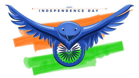 Independence Day Vector with Freedom Icon Bird.のイラスト素材