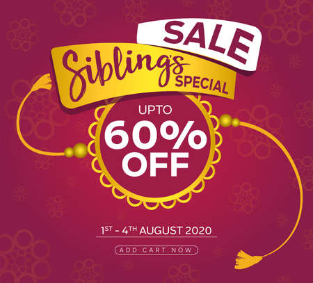 Raksha Bandhan Sale.siblingâs special sale vector banner design. Rakhi festival Celebration salesのイラスト素材