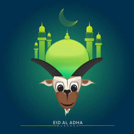 Eid Al Adha Mubarak vector designのイラスト素材