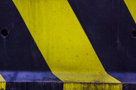 Close-up of road block, under construction barricadeの写真素材