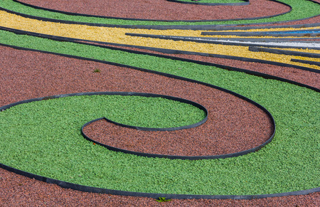 Colorful pebbles in the parkの写真素材