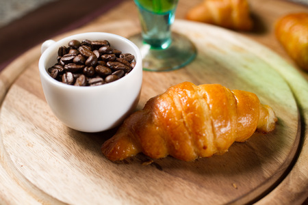 Croissants, homemade hot from the oven.の写真素材