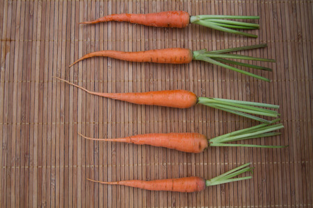 Baby carrot in the boilerの写真素材