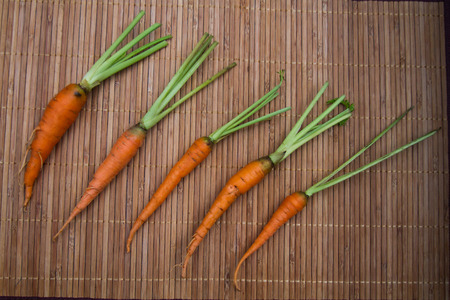 Baby carrot in the boilerの写真素材