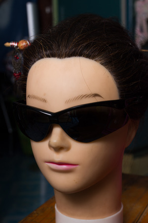 Mannequin head is 
beautiful Girls her names is Natalieの写真素材