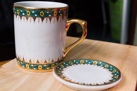 it handmade a ceramic of Thailand glassesの写真素材
