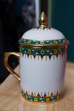 it handmade a ceramic of Thailand glassesの写真素材